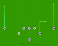 01 Slot L Out is a 8 on 8 flag football play