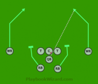 Pass Rt is a 8 on 8 flag football play